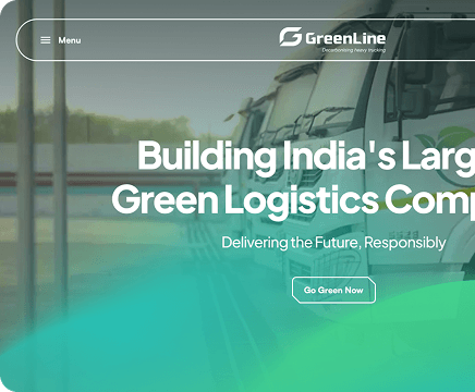 GreenLine website hero section mockup